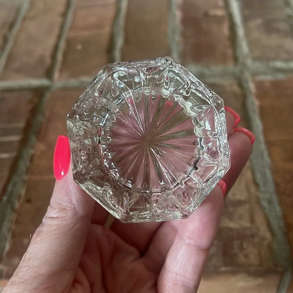 Vtg Pressed Glass Frosted Bird Trinket Box